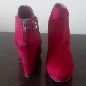 Maroon Swede Wedges